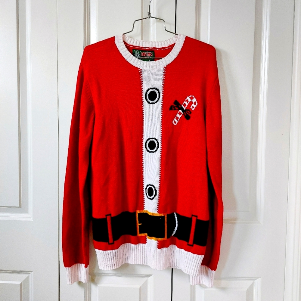 Santa Sweater Christmas Men's‎ Medium Holiday Ugly Christmas Sweater